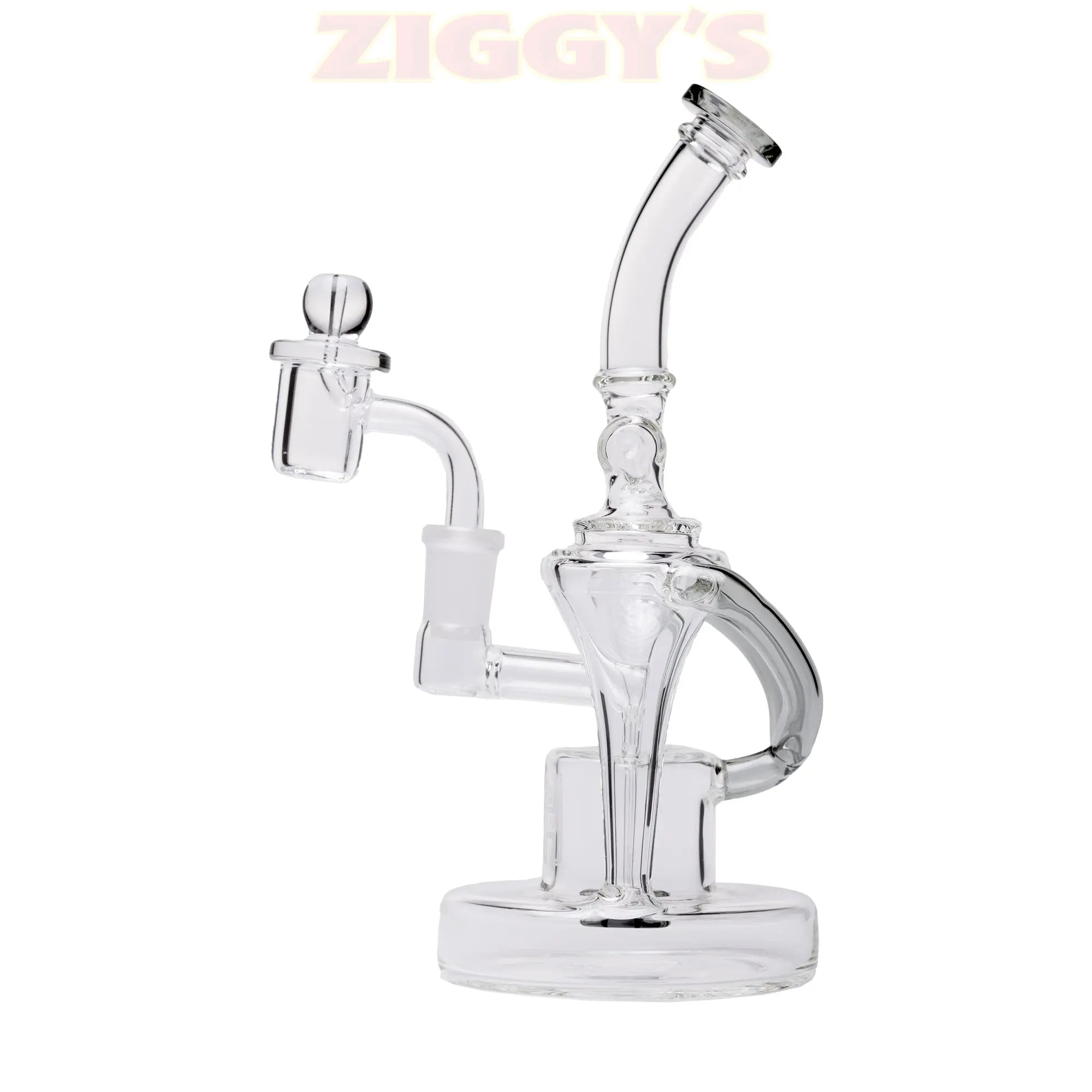 Human Grade Dualing Recycler Glass Rig Water Pipe Smoke Drop