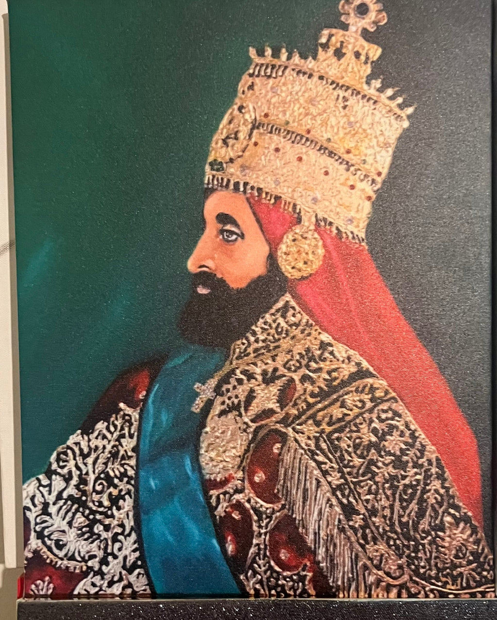 Ripkitty x Fawaz Arts - Haile Selassie Coronation Canvas Wrap (14"x11")