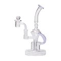 Human Grade Dualing Recycler Glass Rig Water Pipe — view 2 | Ziggy's Miami