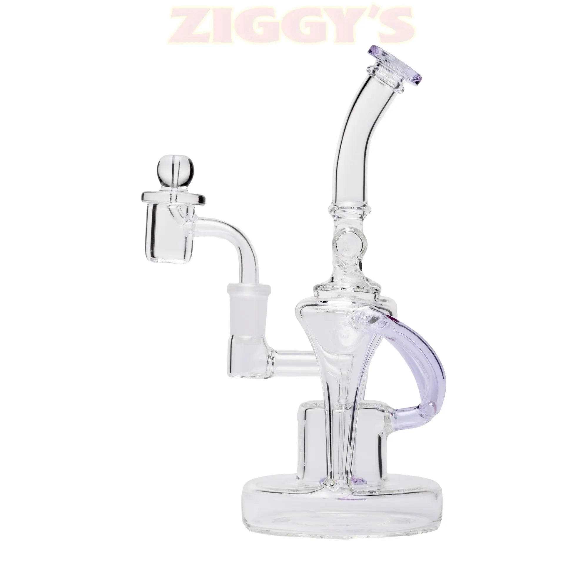 Human Grade Dualing Recycler Glass Rig Water Pipe Smoke Drop