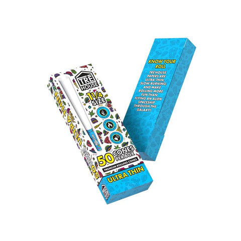 Pre Roll Cones - 50 Count - 1 1/4" - Ultra Thin