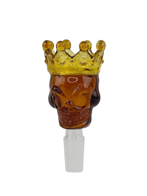 Skull & Crown Glass Bong Bowl - 14mm | Ziggy's Miami