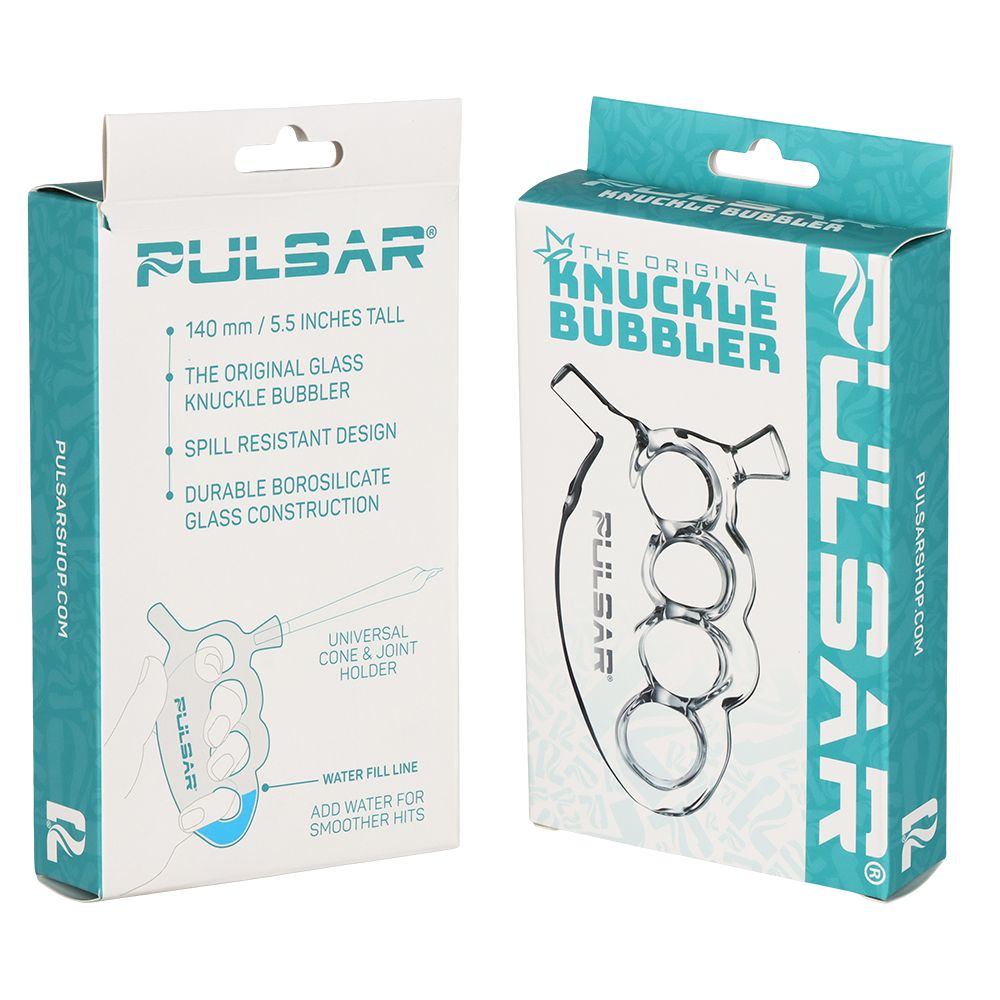 Pulsar Knuckle Bubbler Glass Cone Holder - 5.5" / Clear — view 5 | Ziggy's Miami