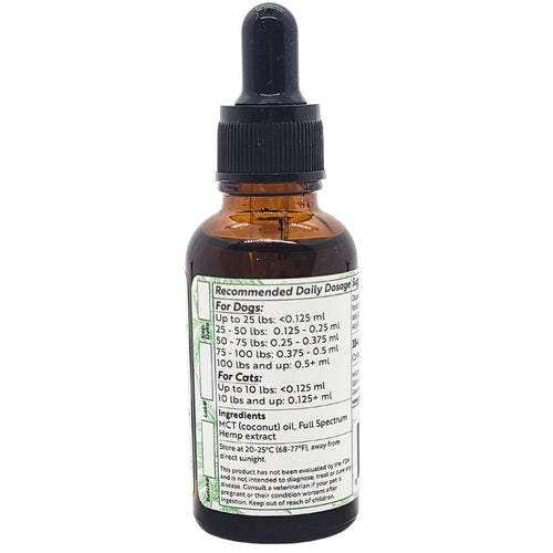 Caine's Elixir 1000mg Pet CBD Oil | Carolina Cannabis Creations — view 2 | Ziggy's Miami