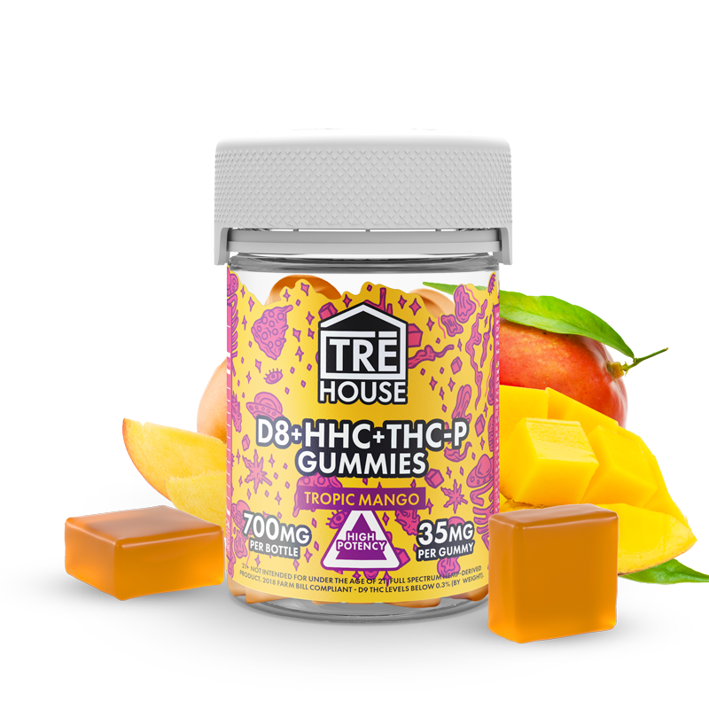 Gummies - Delta 8 w/ HHC & THC-P - Tropic Mango