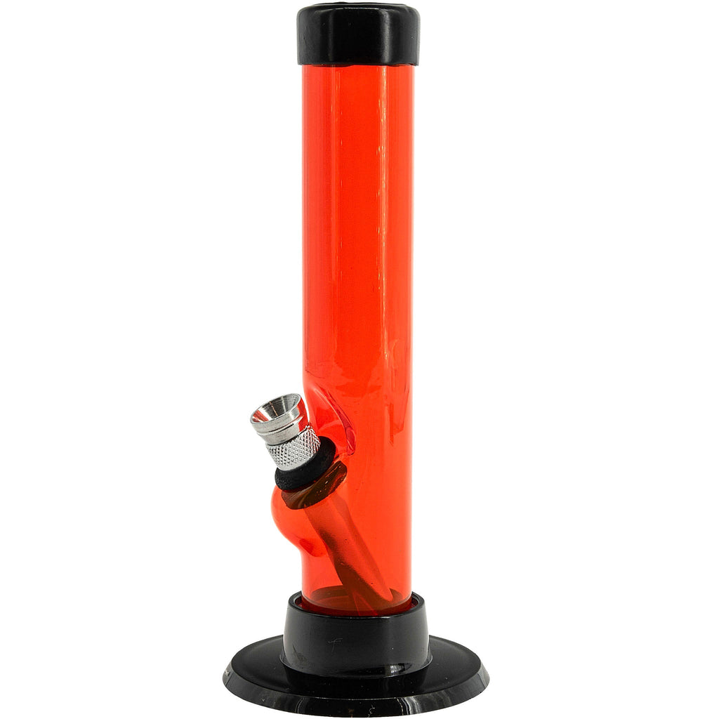 JM Enterprises 6" Acrylic Straight Tube Bong - Multiple Colors
