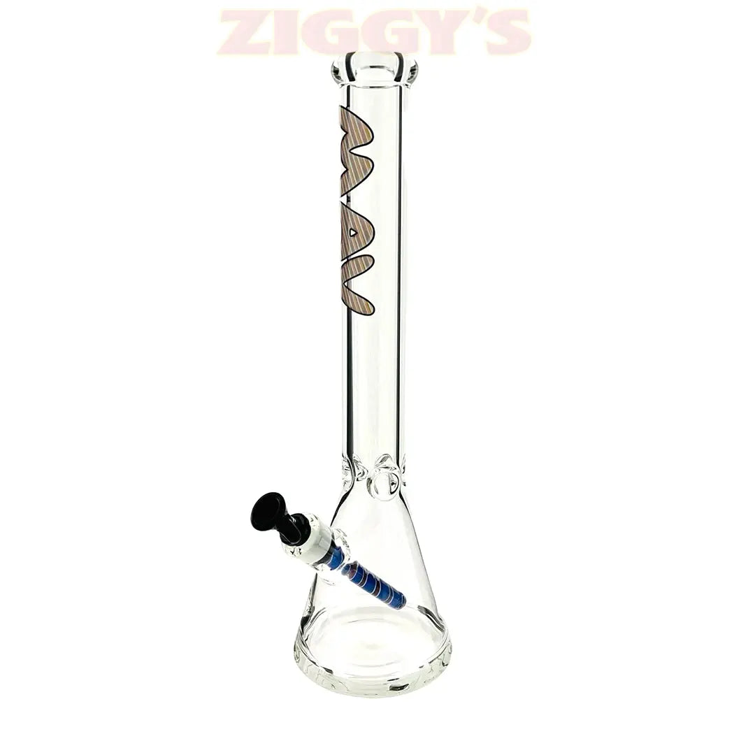 MAV Glass 18" Classic Wigwag Beaker Smoke Drop