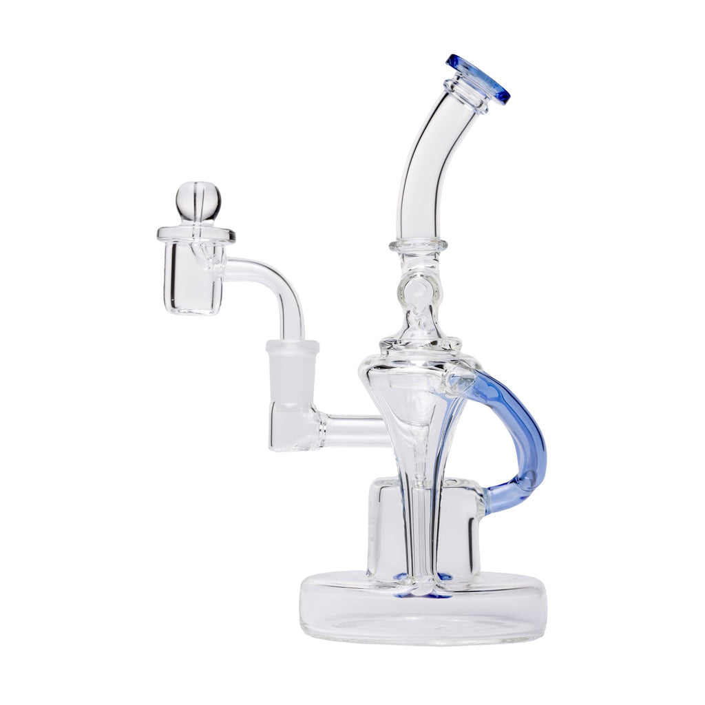 Human Grade Dualing Recycler Glass Rig Water Pipe | Ziggy's Miami