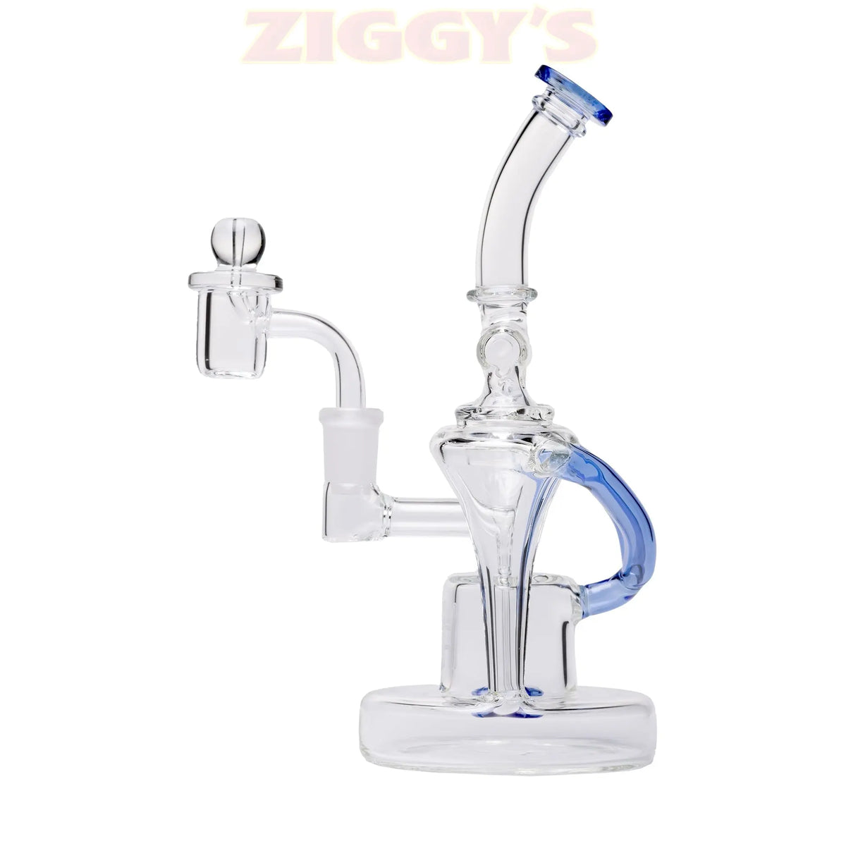 Human Grade Dualing Recycler Glass Rig Water Pipe Smoke Drop
