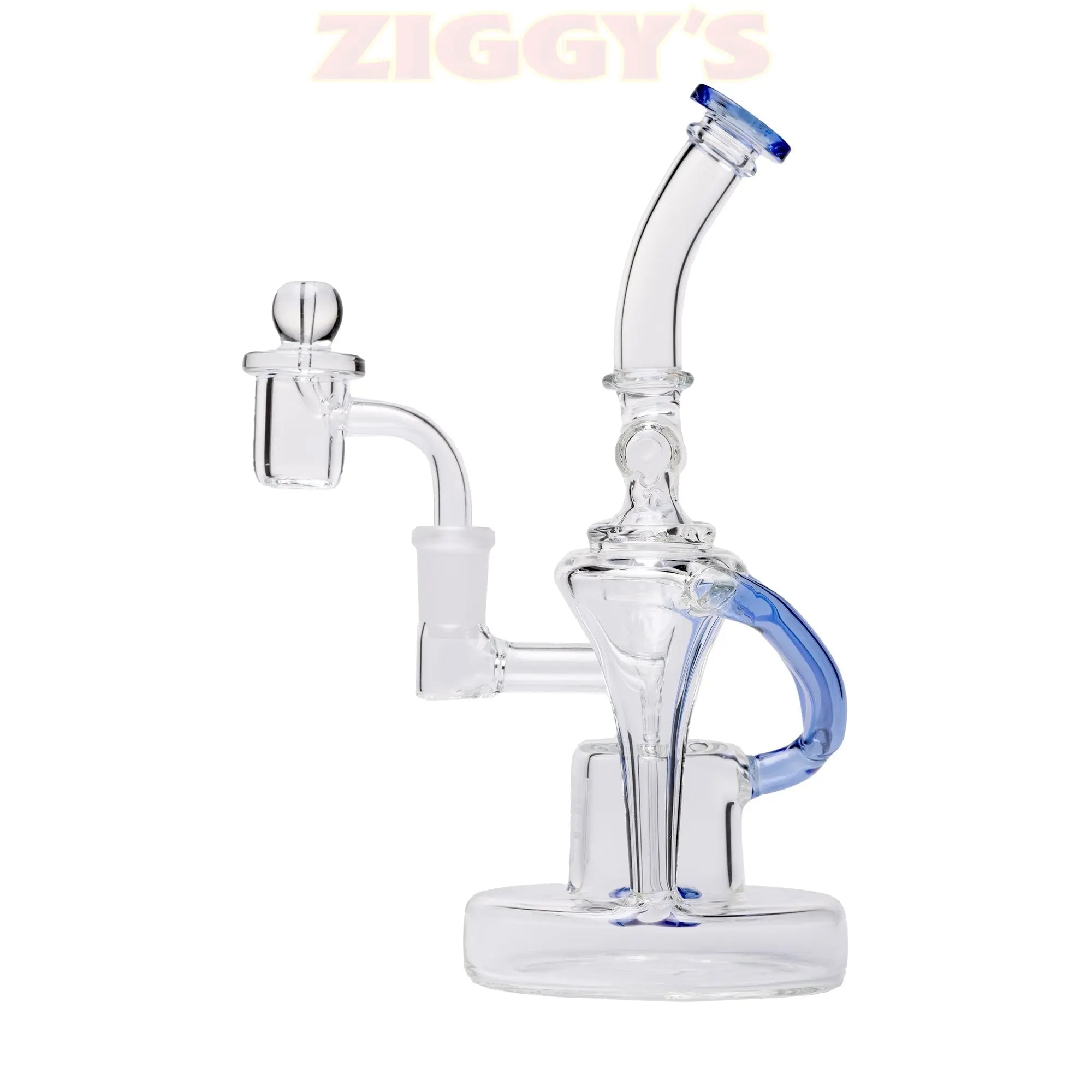 Human Grade Dualing Recycler Glass Rig Water Pipe Smoke Drop