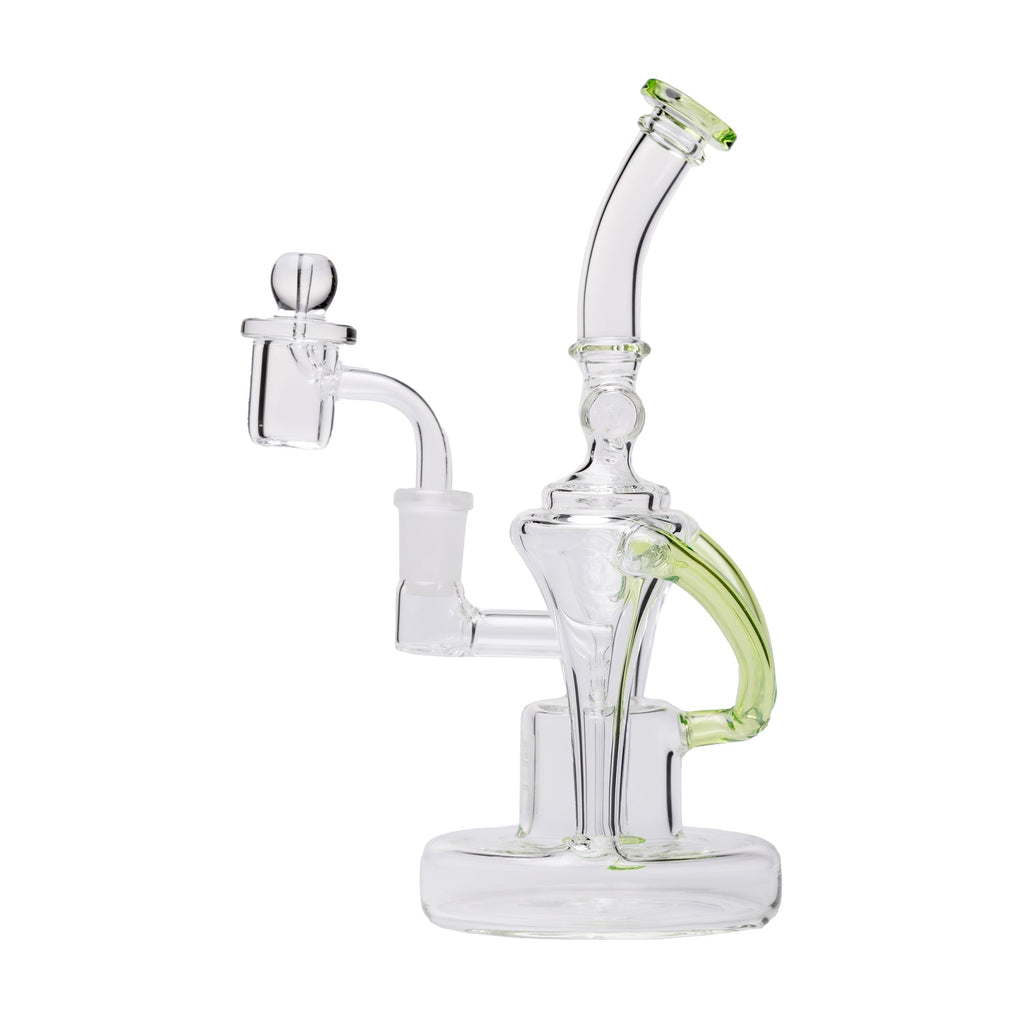 Human Grade Dualing Recycler Glass Rig Water Pipe — view 4 | Ziggy's Miami