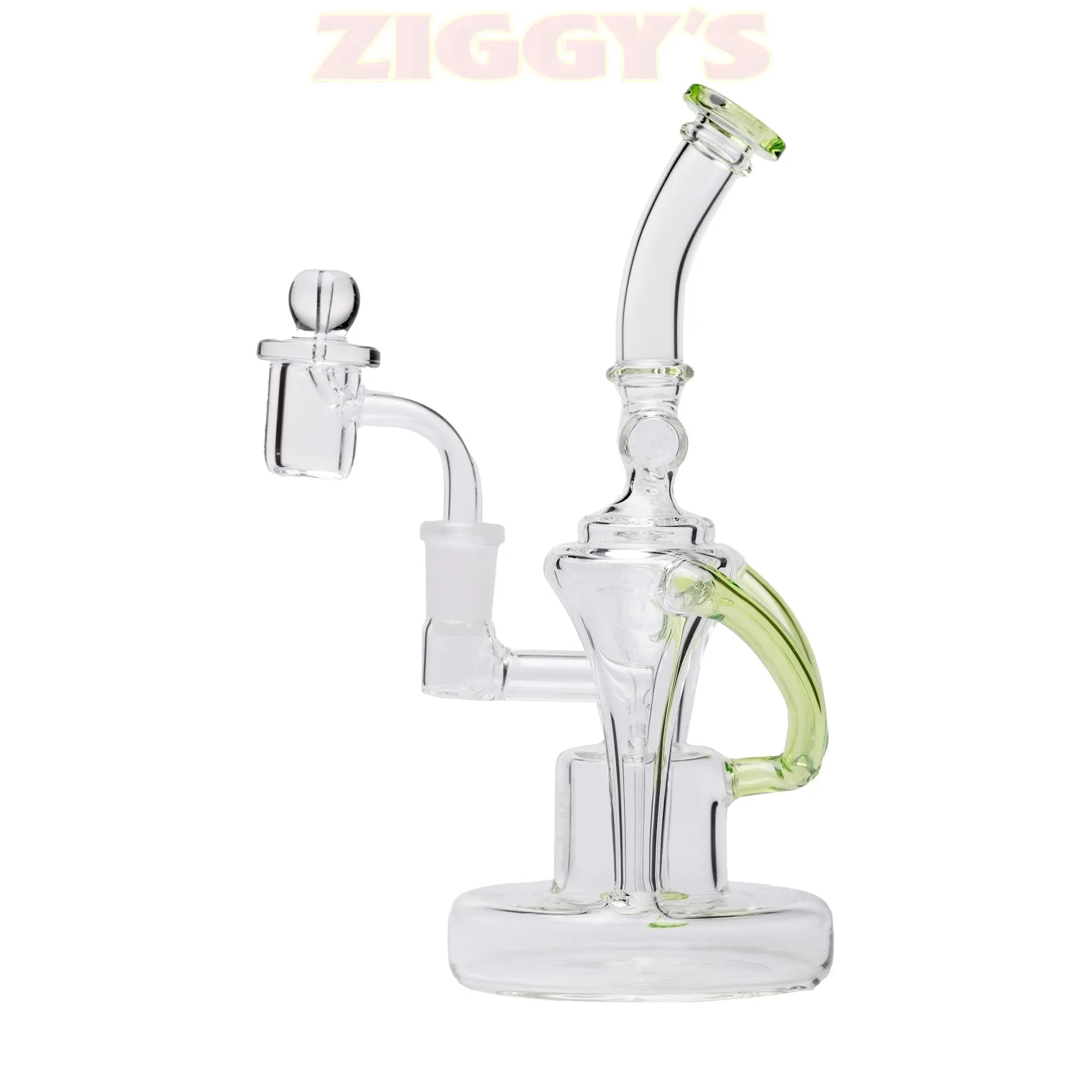 Human Grade Dualing Recycler Glass Rig Water Pipe Smoke Drop