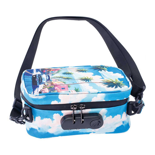 8.5IN X 5.5IN X 4.5IN SMELLPROOF BAG - PALM CITY RETRO | Ziggy's Miami