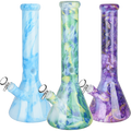 Marbled Glass Beaker Water Pipe | 14mm F