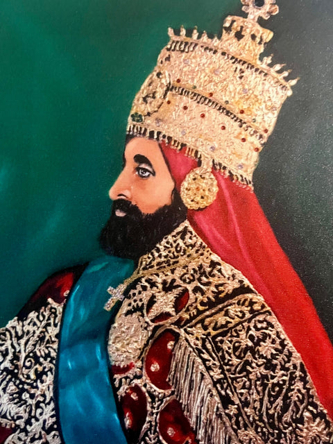 Haile Selassie Coronation Canvas Wrap (14"x11") | Ziggy's Miami