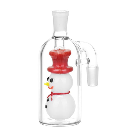 Smiling Snowman Glass Ash catcher - 5" / 14mm / 90D | Ziggy's Miami