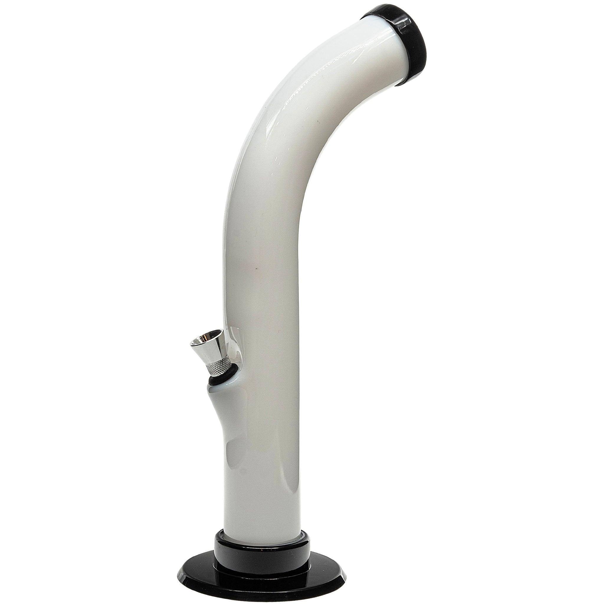 Acrylic Curved Tube Bong 10''