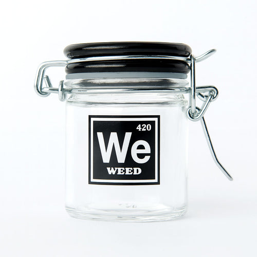 Airtight Glass Periodic Symbol Storage Jar - Green | Ziggy's Miami