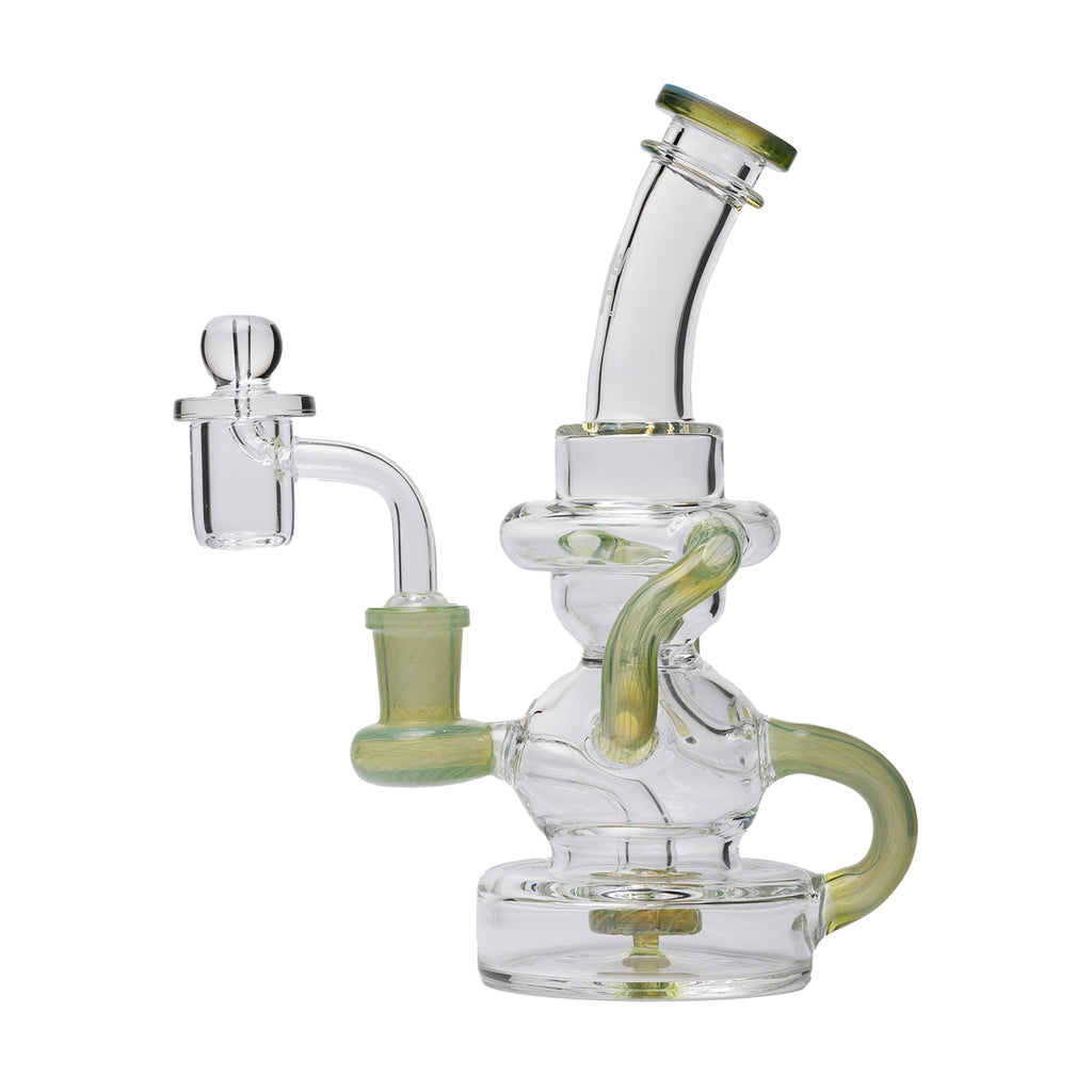 Human Grade Stubby Klein Glass Recycler Rig Water Pipe | Ziggy's Miami