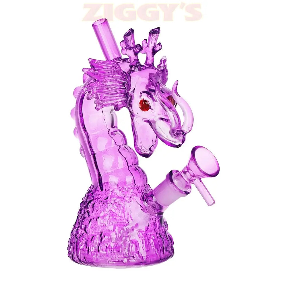 SeshGear Rising Dragon Glass Water Pipe | 6.75" | 14mm F Smoke Drop