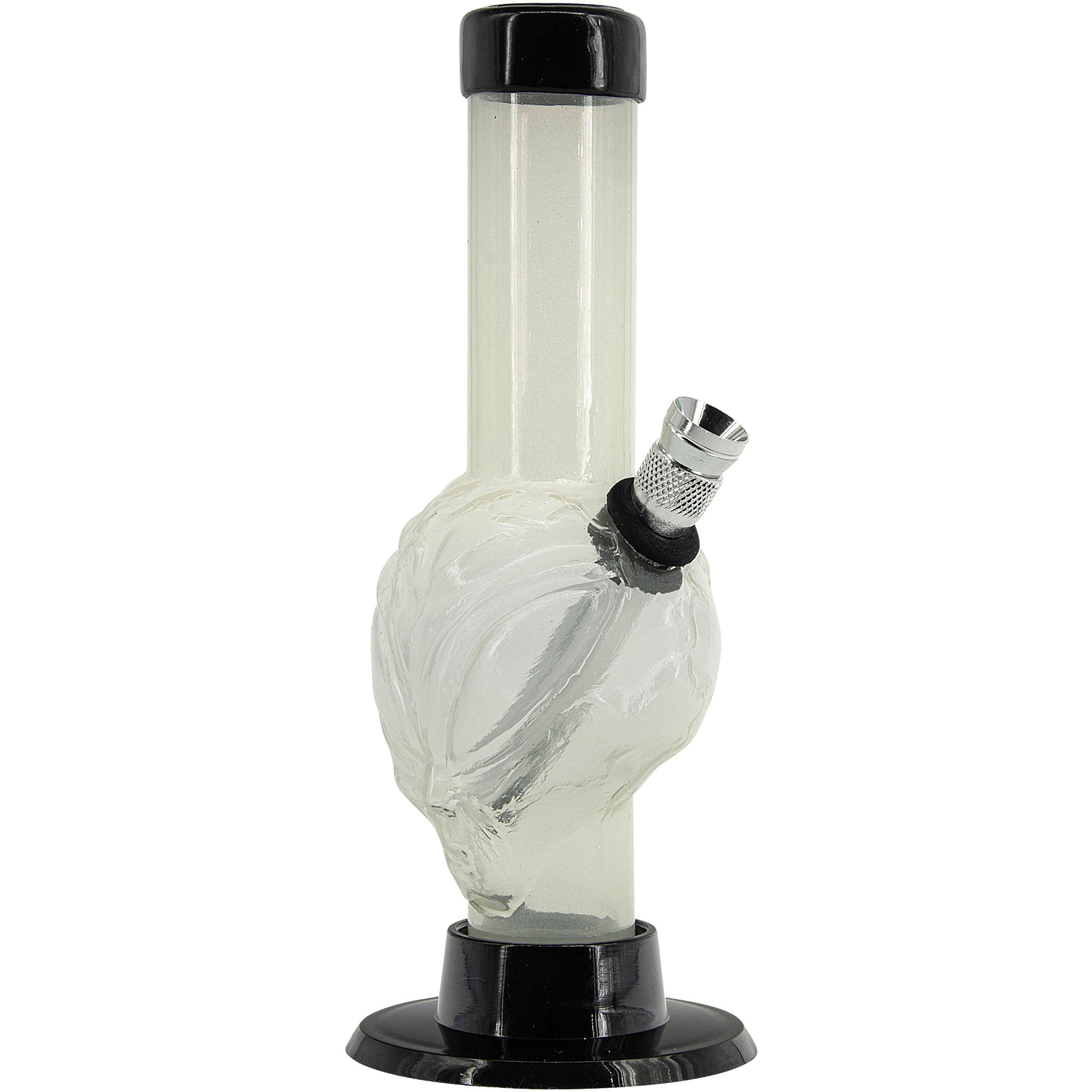 Mini Skull Acrylic Bong - 6" Tall - Multiple Colors