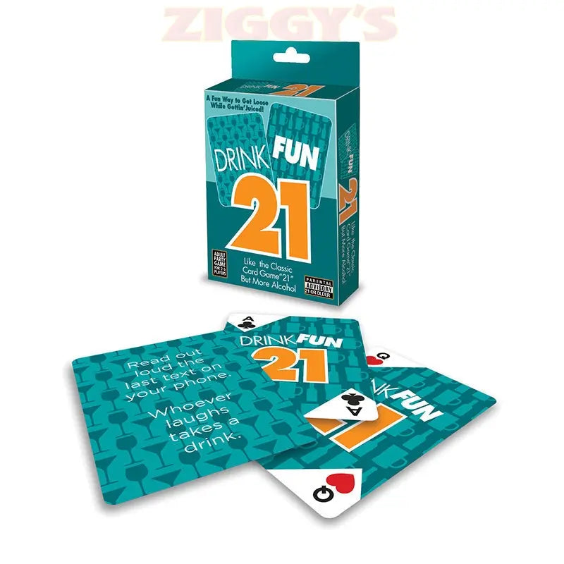 Drink Fun 21 Card Game Smoke Drop
