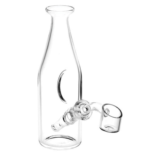 Bottle Style Glass Rig w/ Angle Cut Banger | Ziggy's Miami
