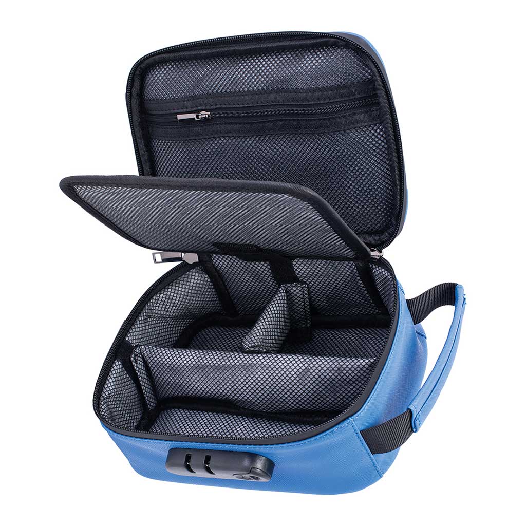 9in x 6.5in x 3.5 Smellproof Bag - Classic Blue — view 2 | Ziggy's Miami