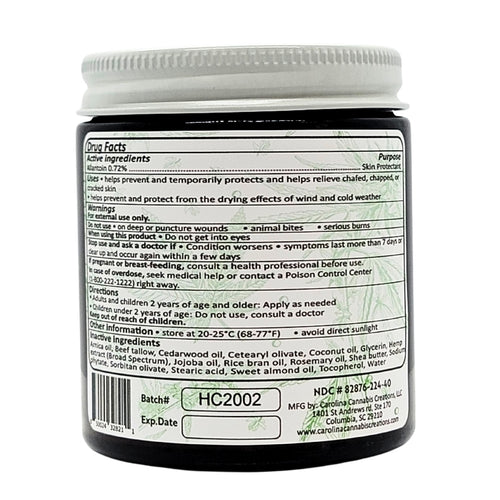 CBD Hand & Foot Cream | 2000mg CBD | Carolina Cannabis Creations — view 2 | Ziggy's Miami