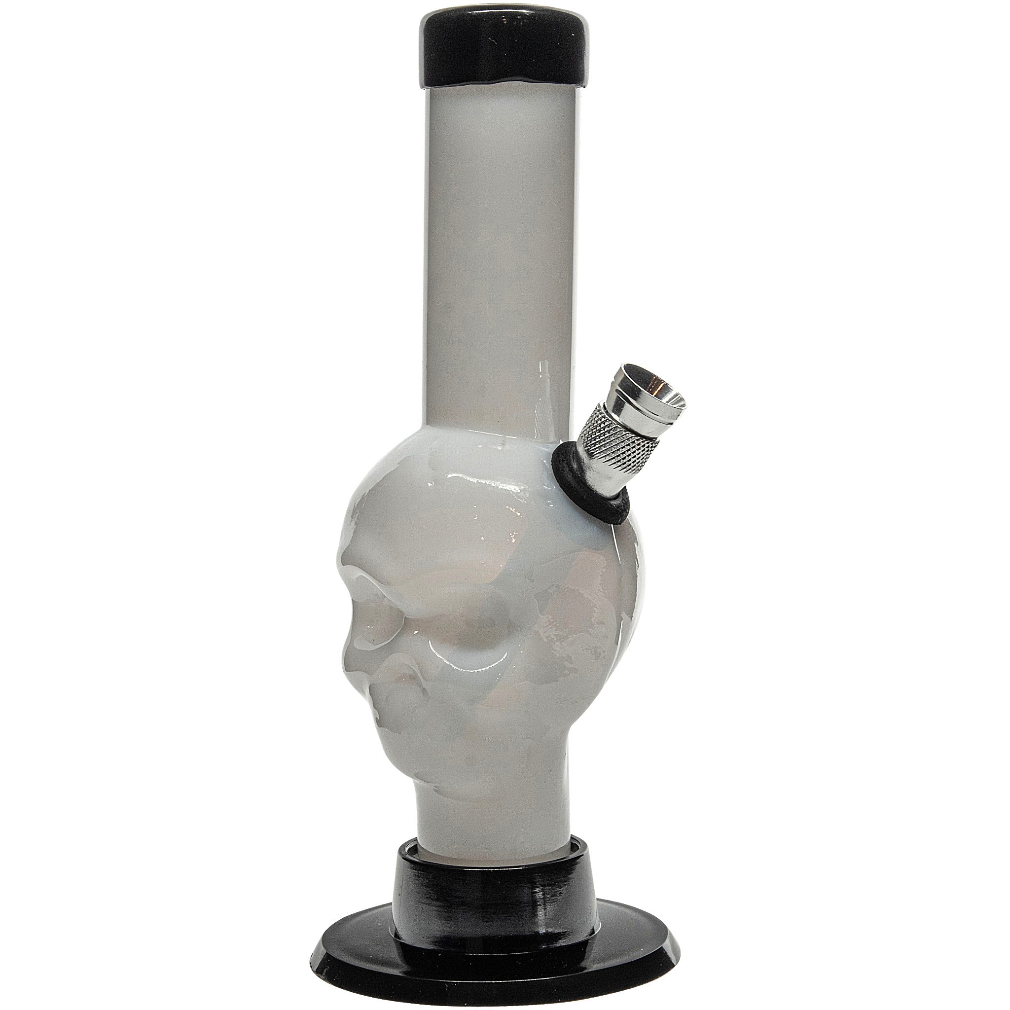 Mini Alien Head Acrylic Bong - 6" Tall