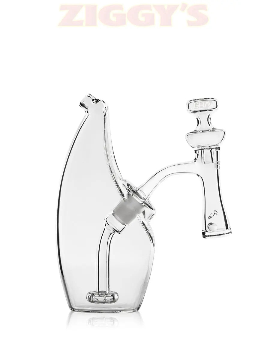 GRAV® 14mm 45° Quartz Hourglass Banger Set Smoke Drop