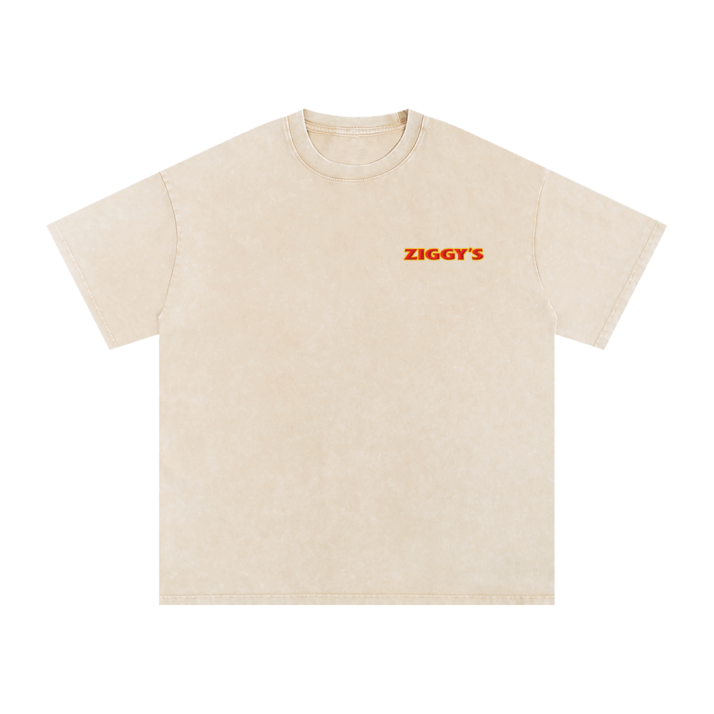 Snow Washed Oversized Cotton T-Shirt