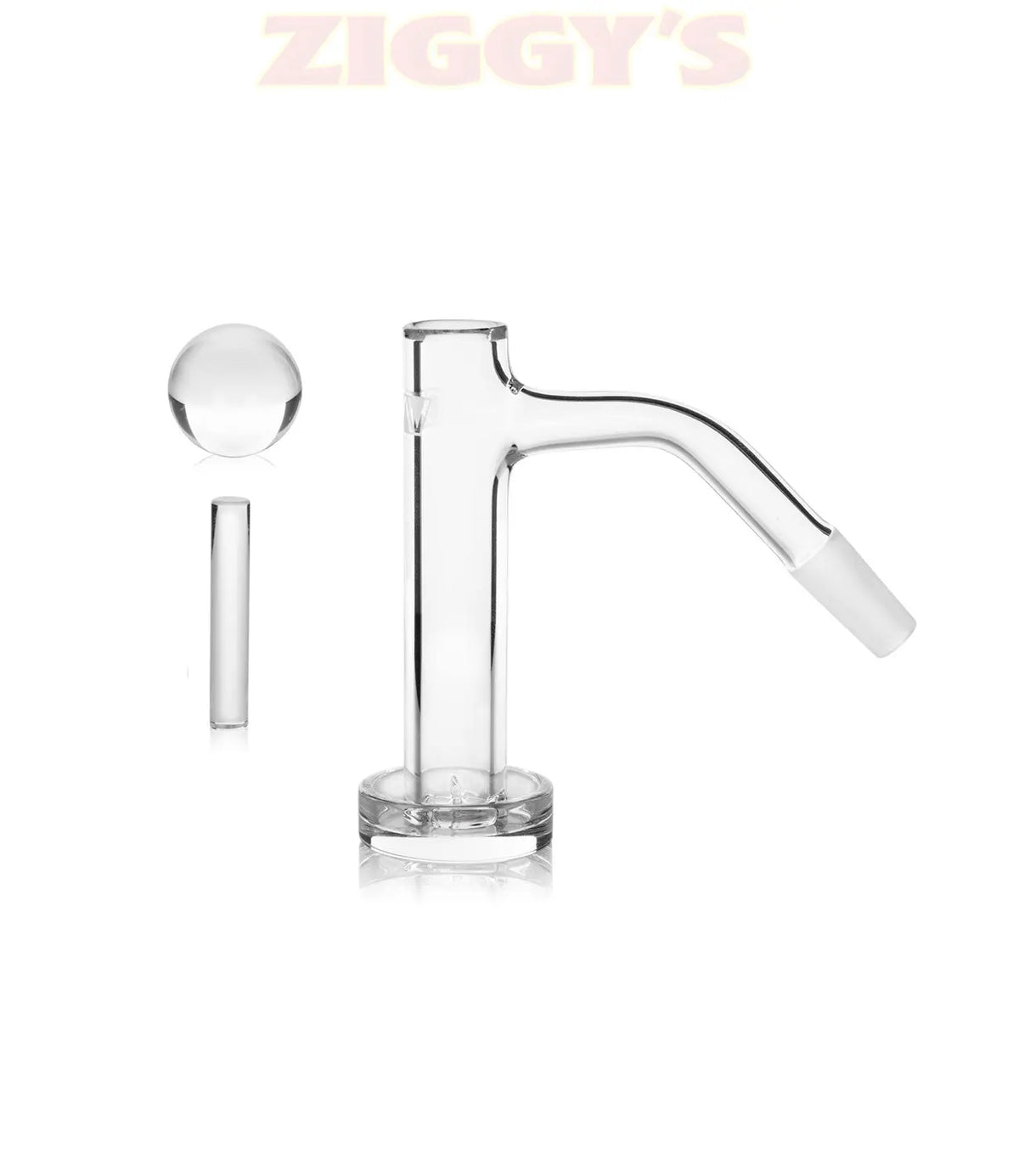GRAV® 10mm 45° Quartz Control Tower Banger Set Smoke Drop