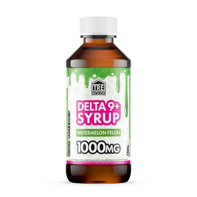 Syrup - Watermelon Felon - 1000mg - Delta 9+ - 4oz