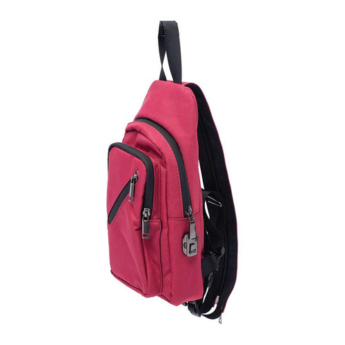 12IN X 6IN X 2IN SMELLPROOF SLING BAG - WINE RED | Ziggy's Miami