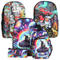 Colorful Designs Backpack & Zipper Pouch 3-Piece Set - 11"x17"