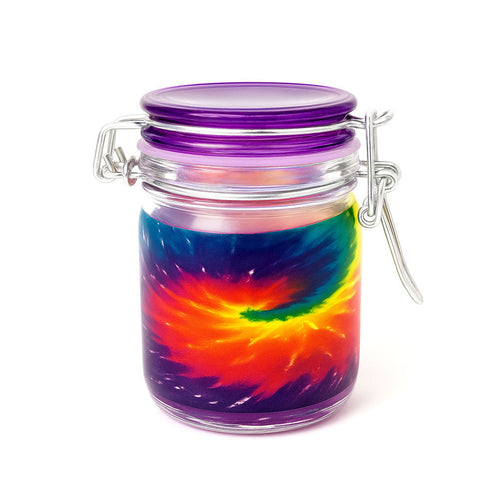 AIRTIGHT GLASS TIE-DYE STORAGE CONTAINER WITH LOCKING LID | Ziggy's Miami