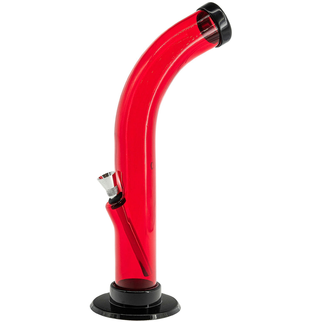 Acrylic Curved Tube Bong 10''