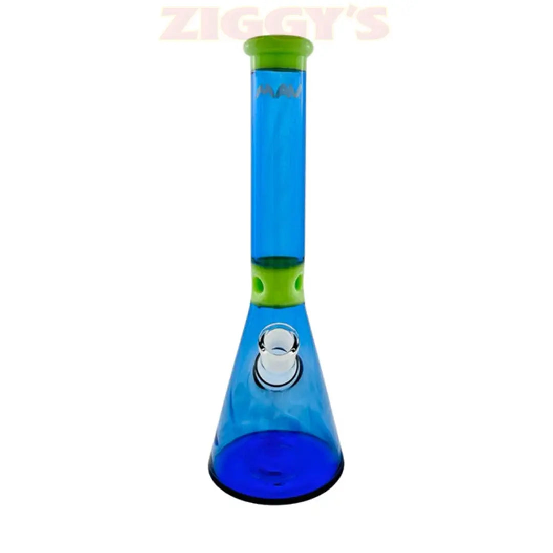 MAV 13.5" Mini Zebra Beaker Water Pipe Smoke Drop