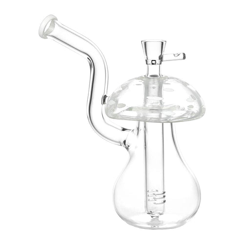 Clear Mushroom Glass Water Pipe - 6.5" / 14mm F | Ziggy's Miami