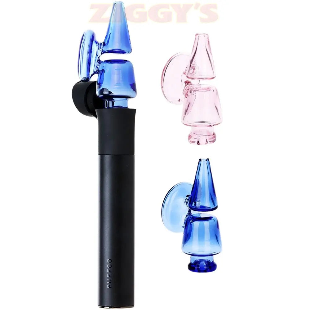 Pulsar Double Chamber Glass Mouthpiece Attachment for Puffco Pivot - Colors Vary Smoke Drop