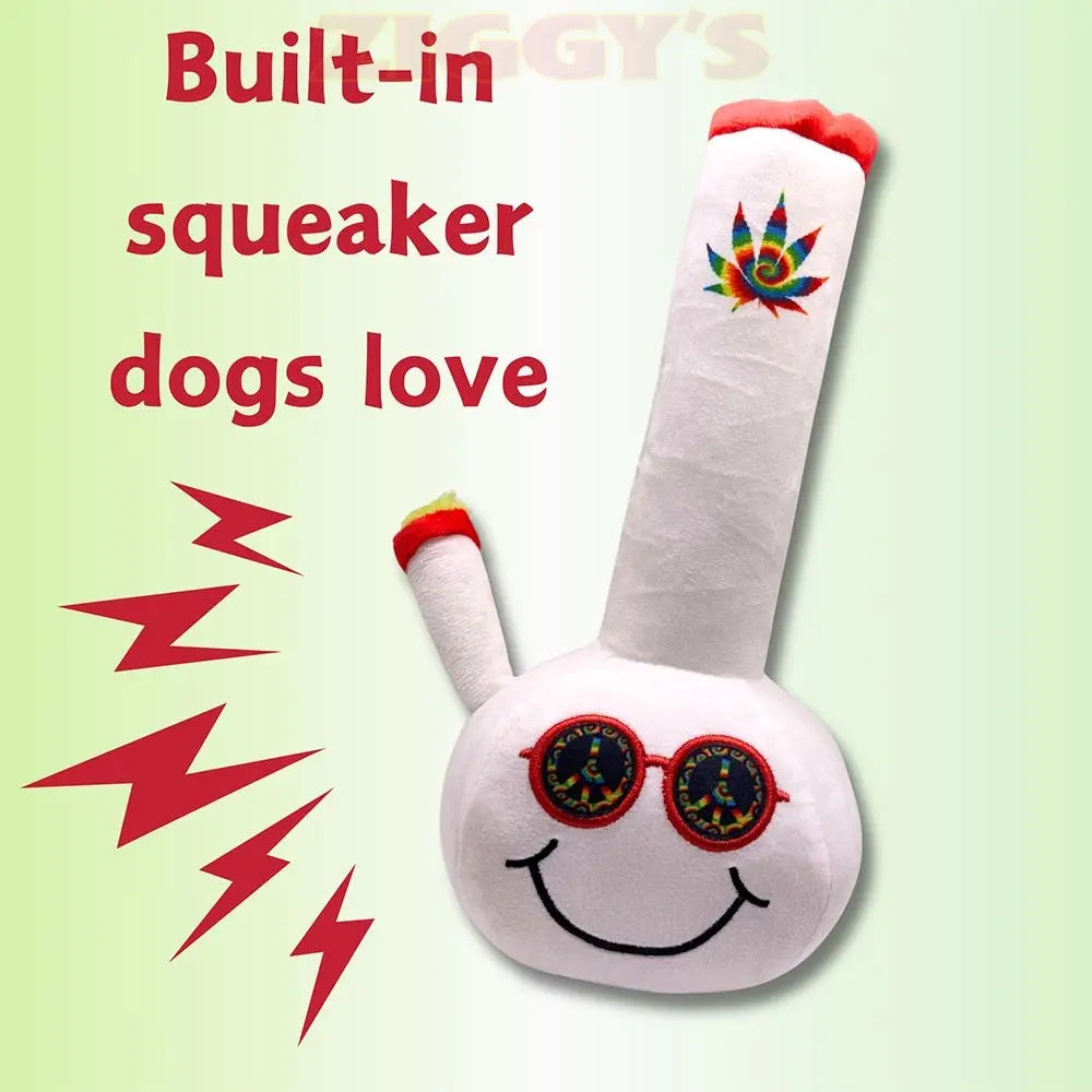 PAW:20 Billie Bong Squeaker Dog Toy - 10" Smoke Drop