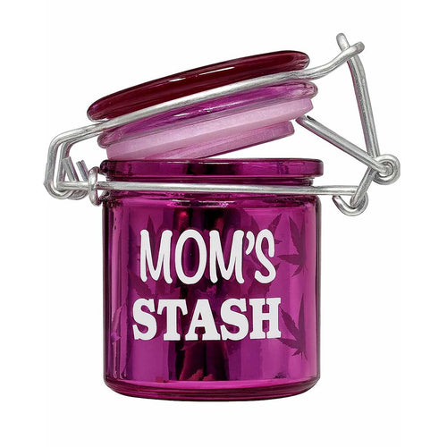 AIRTIGHT GLASS MOM'S STASH STORAGE JAR — view 2 | Ziggy's Miami