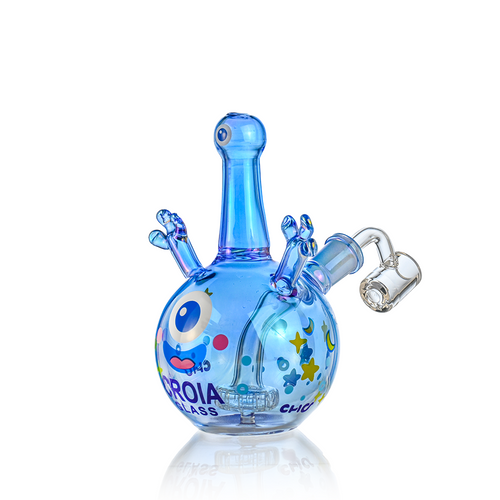 Cyclops Monster Mini Dab Rig with Showerhead Perc | Croia Glass — view 2 | Ziggy's Miami
