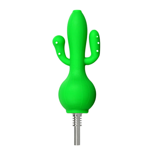 Cactus Silicone Dab Straw - 5.8" / Colors Vary — view 2 | Ziggy's Miami