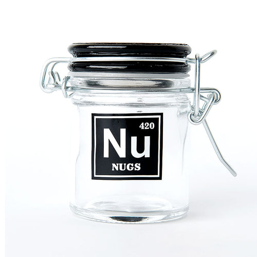 AIRTIGHT GLASS NUGS PERIODIC SYMBOL STORAGE JAR | Ziggy's Miami