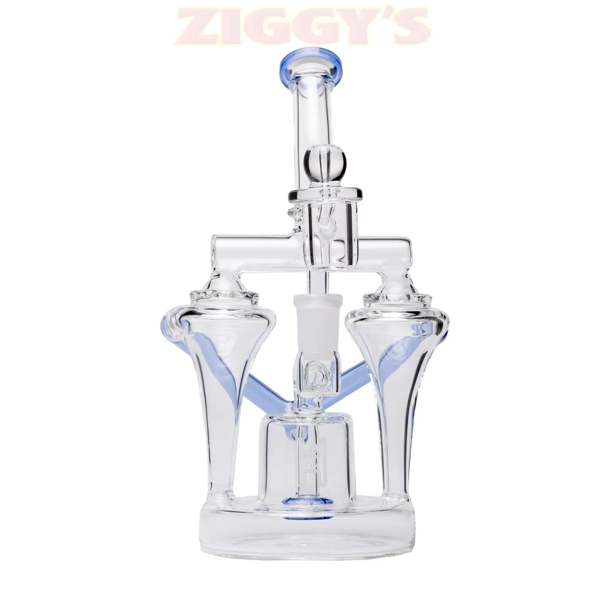 Human Grade Dualing Recycler Glass Rig Water Pipe Smoke Drop