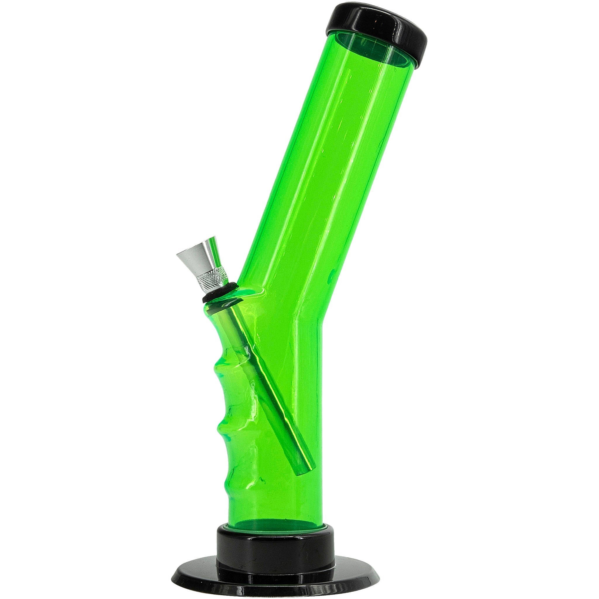 Acrylic Angled Straight Tube Bong 9-12"