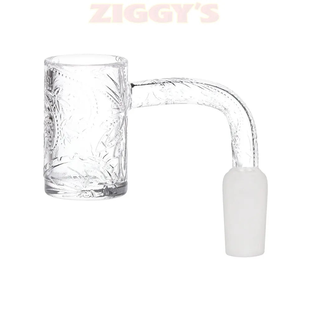Dogg Lbs Everyday Engraved Paisley Quartz Banger - 14mm M / 90D Smoke Drop
