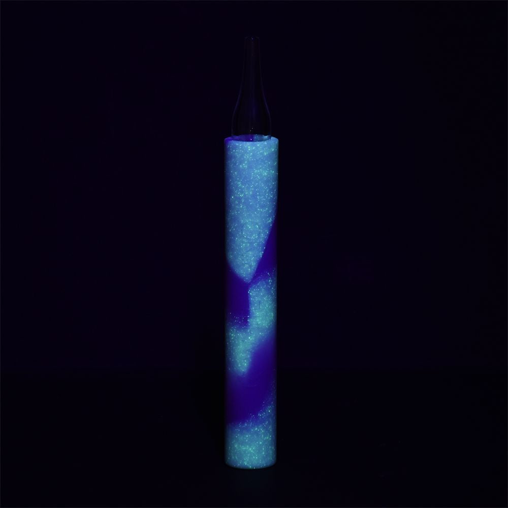 White Rhino Quartz Chillum to Straw - 5" / Glow in the Dark 25ct — view 4 | Ziggy's Miami